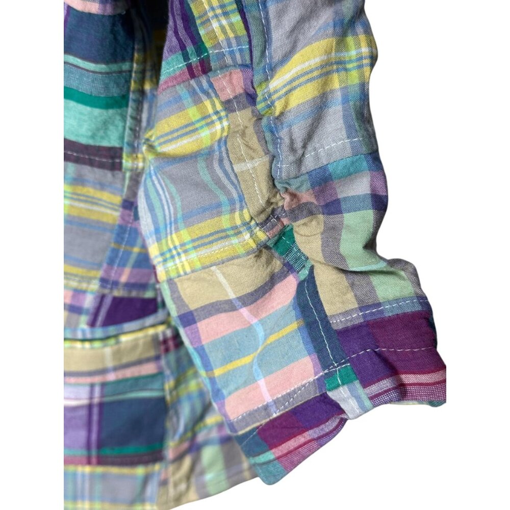 Vintage womans blazer in madras plaid patchwork by Lord & Taylor Size S/M - Picture 6 of 10
